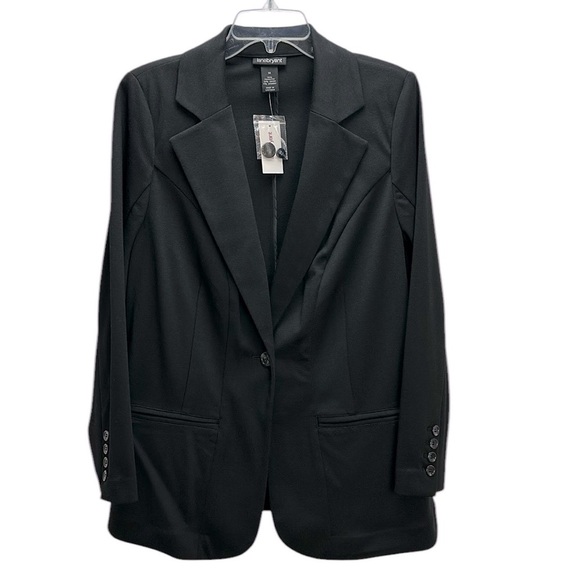 Lane Bryant Black One Button Closure Stretch Blazer Sz 14 Office Career - Picture 1 of 14